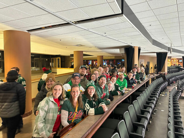 CMR members at hockey game