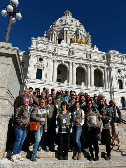 CMR members in front of state capital